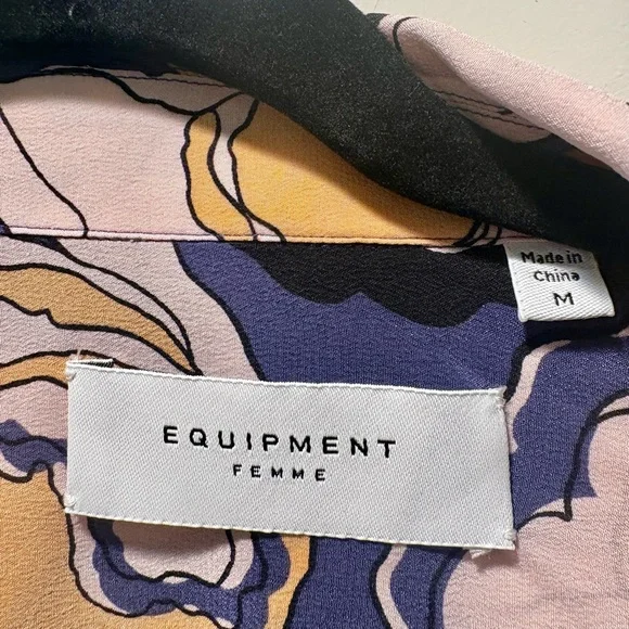 Equipment Blue and Cream Floral Blazer - Picture 2 of 3